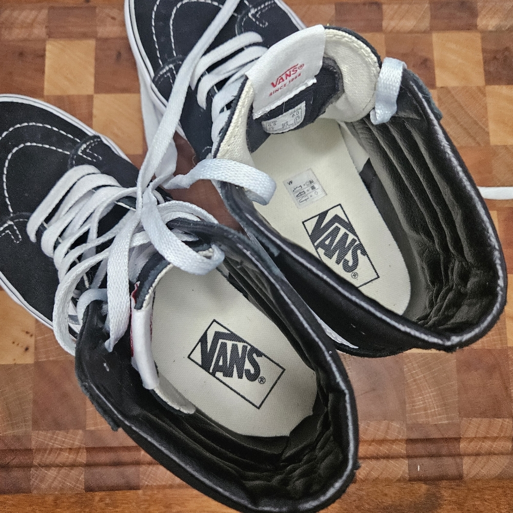 Vans Hightower Black and white suede Size 6.5 men's 8 women's - Picture 10 of 14